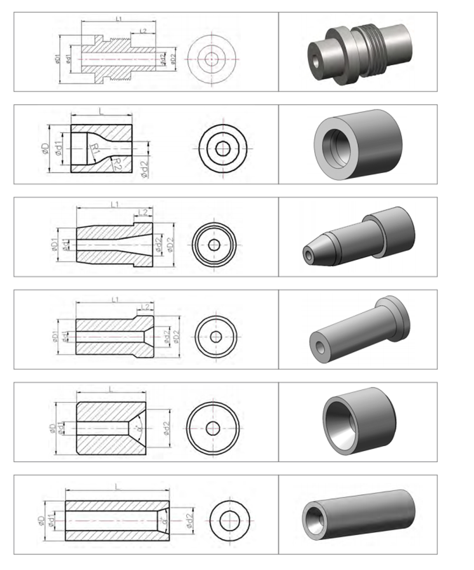Technical Drawing of Customized Nozzle 
