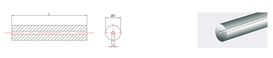中心直通孔，长度 330mm，通体精磨