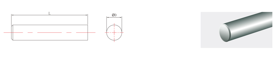 RSFI接地棒，按长度切割，带倒角，英寸