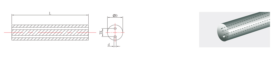 直通内孔，缩小孔口倒角，总长 330mm，毛坯未精磨