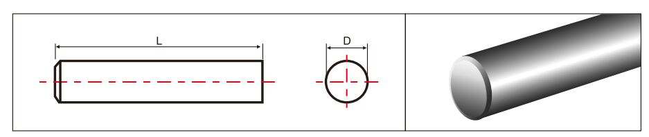 精密研磨棒，可按长度切割，带倒角