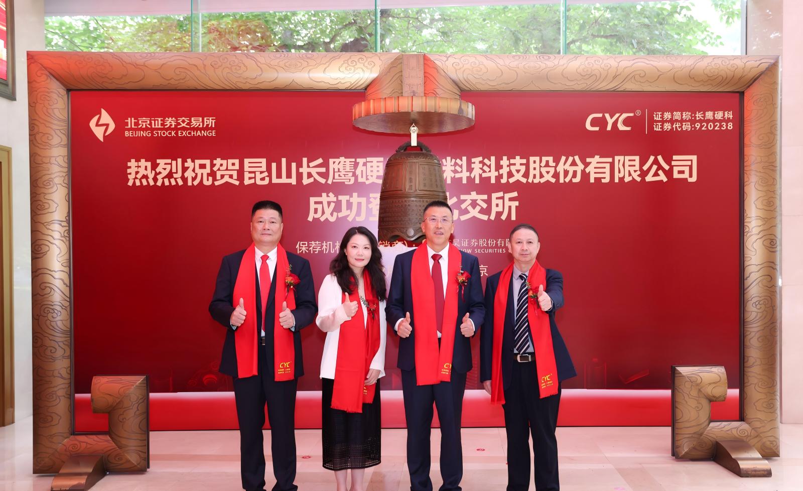 热烈祝贺长鹰硬科股票上市 热烈祝贺长鹰硬科股票上市